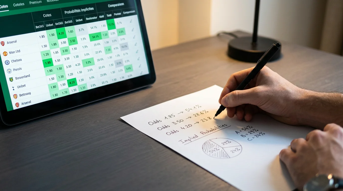 Explication des cotes et de la probabilité implicite dans les paris sportifs Ligue 1